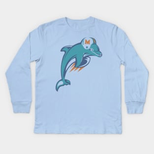 Dolphins Football Miami Kids Long Sleeve T-Shirt